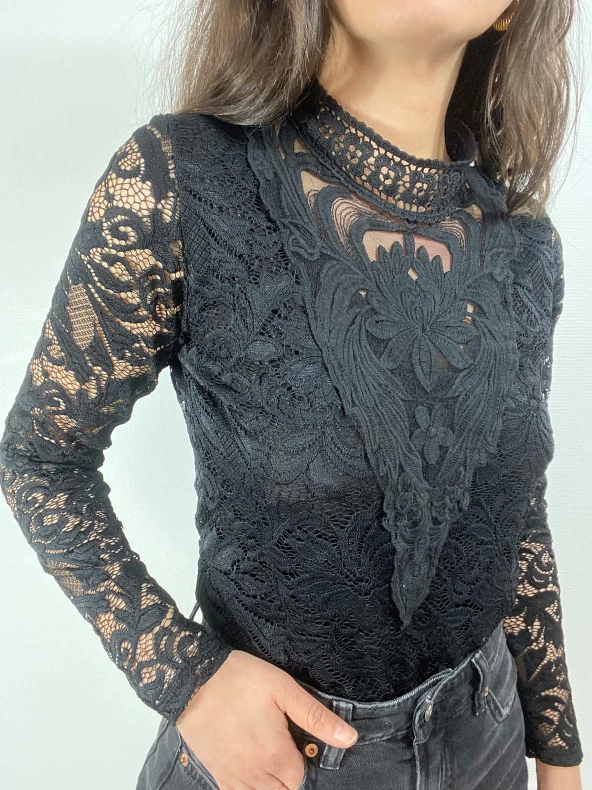Top vintage com bordado da noire – photo 6